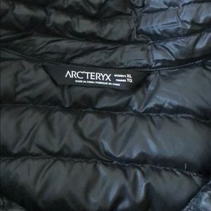 Arcteryx down jacket